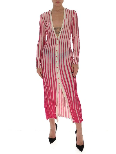 Shop Jacquemus La Robe Jacques Knitted Dress In Pink