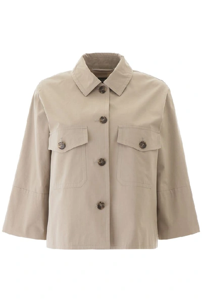 Shop Weekend Max Mara Shirt Shirt Jacket In Beige