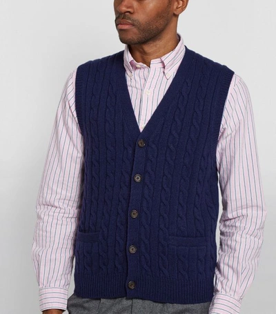 Shop Polo Ralph Lauren Cable-knit Gilet