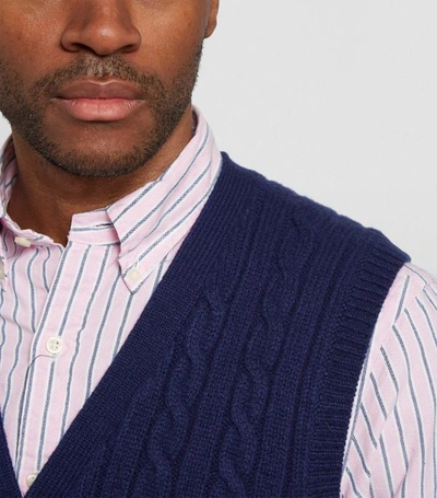 Shop Polo Ralph Lauren Cable-knit Gilet