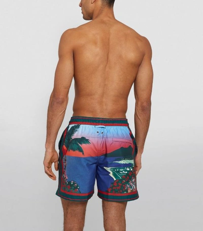 Shop Derek Rose Tropical Print Swim Shorts