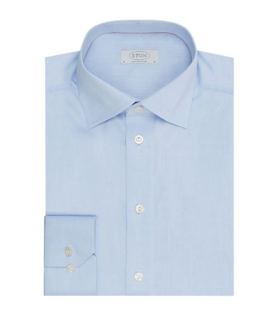 Shop Eton Signature Twill Slim Fit Shirt In Blue