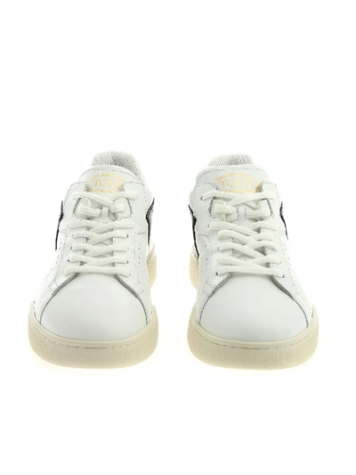 Shop Tod's Maxi T Sneakers In White