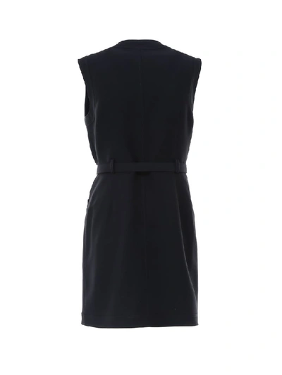 Shop Gucci Gg Belted Mini Dress In Black