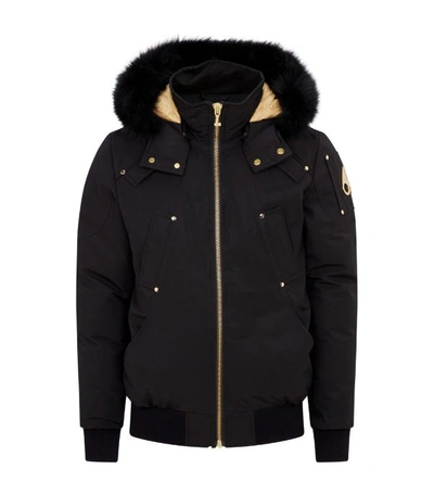 Shop Moose Knuckles Hooded Bomber Jacket