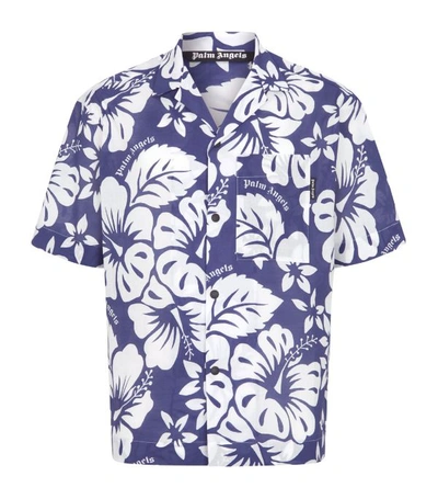 Shop Palm Angels Hawaiian Bowling Shirt