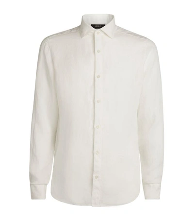 Shop Z Zegna Linen Casual Shirt