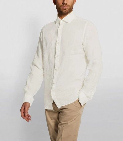 Shop Z Zegna Linen Casual Shirt