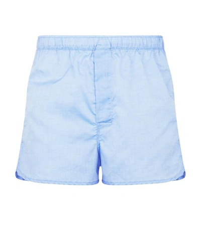 Shop Derek Rose Amalfi Boxer Shorts In Blue