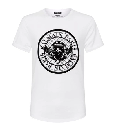Shop Balmain Cotton Medallion Logo T-shirt