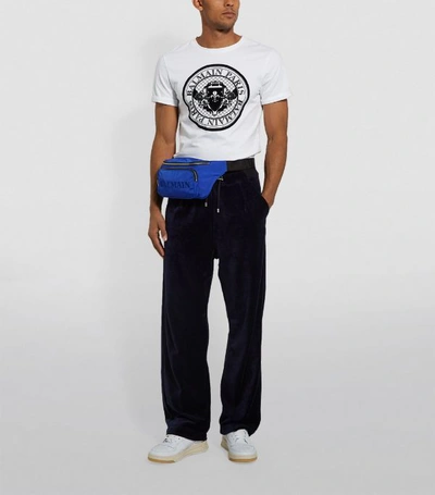 Shop Balmain Cotton Medallion Logo T-shirt