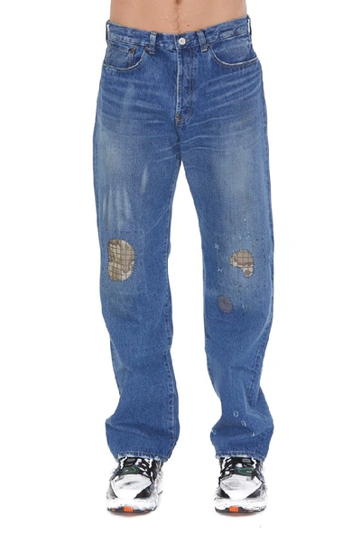 Shop Junya Watanabe Man X Levi's Distressed Jeans In Blue
