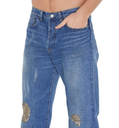 Shop Junya Watanabe Man X Levi's Distressed Jeans In Blue