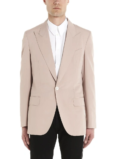 Shop Givenchy Single Breasted Blazer In Pink