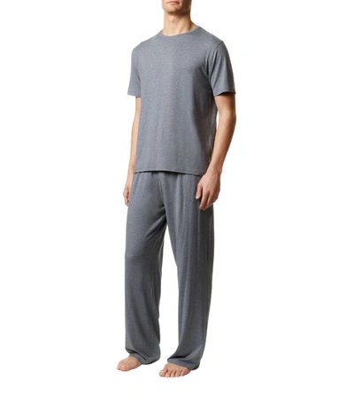 Shop Derek Rose Basel Lounge T-shirt In Grey