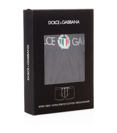 Shop Dolce & Gabbana Sport Crest Boxer Briefs In Black