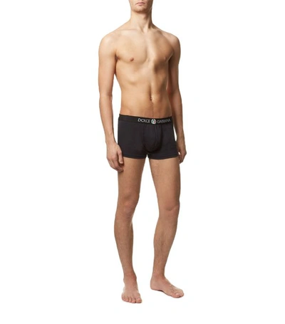 Shop Dolce & Gabbana Sport Crest Boxer Briefs In Black