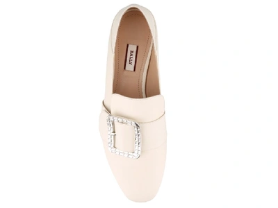 Shop Bally Janelle Loafers In White