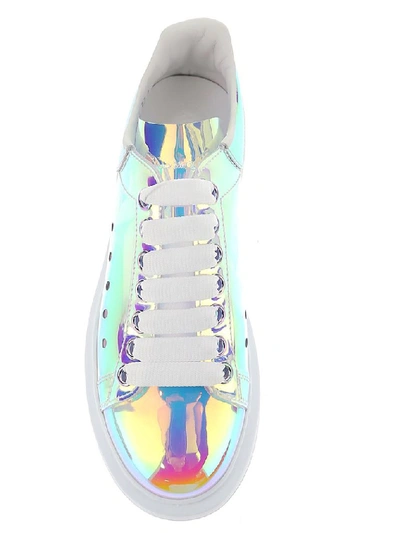 Shop Alexander Mcqueen Holographic Effect Oversize Sneakers In Multi