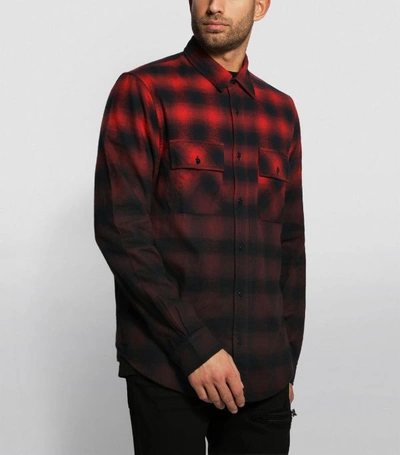 Shop Amiri Dip-dye Flannel Shirt