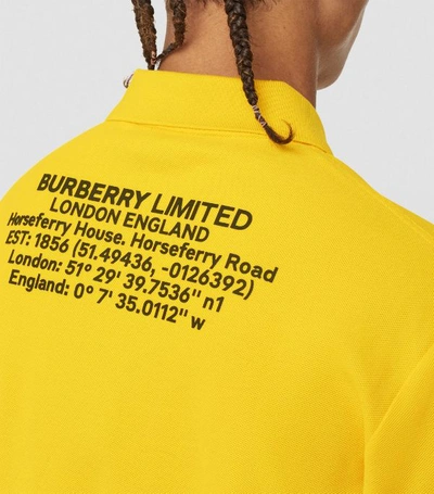 Shop Burberry Location Print Polo Shirt