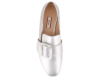 Shop Bally Janelle Loafers In Silver