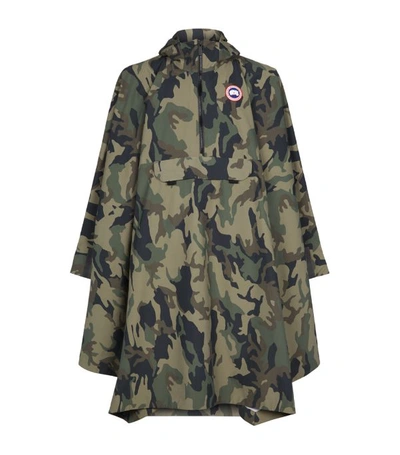 Canada Goose Field Camouflage-print Shell Poncho In Military Green ...