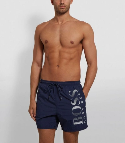 Shop Hugo Boss Boss Octopus Logo Swim Shorts