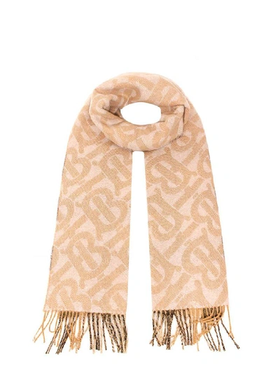 Shop Burberry Reversible Monogram Check Scarf In Multi