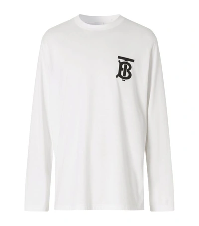 Shop Burberry Tb Monogram Long-sleeved T-shirt