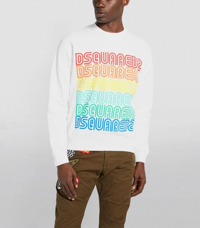 Shop Dsquared2 Rainbow Logo Sweatshirt