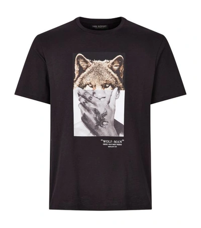 Shop Neil Barrett Wolf-man T-shirt