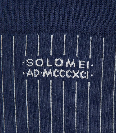 Shop Brunello Cucinelli Logo Stripe Socks