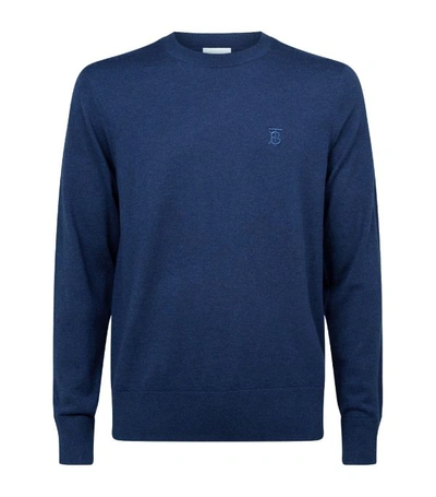 Shop Burberry Cashmere Tb Monogram Sweater