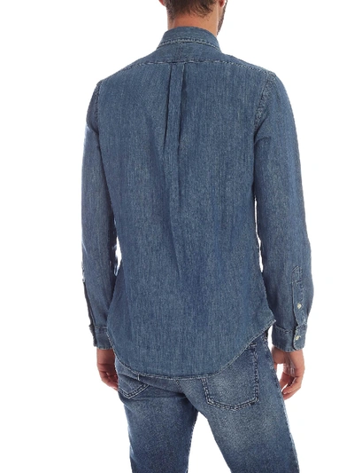 Shop Ralph Lauren Polo  Blue Denim Button-down Shirt