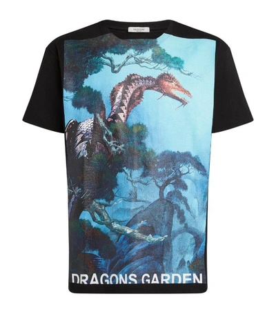 Shop Valentino Dragons Garden Print T-shirt