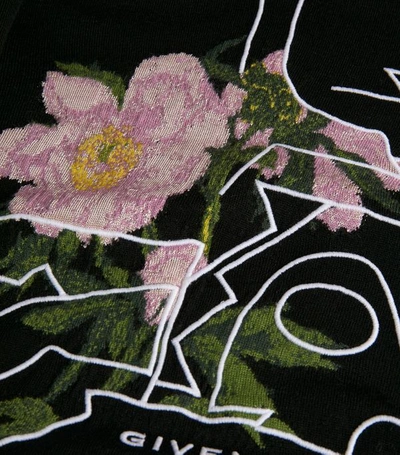 Shop Givenchy Wool Peony Print Sweater