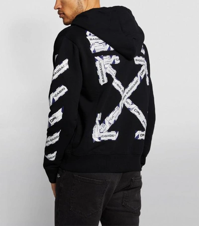 Shop Off-white Airport Tape Logo Hoodie