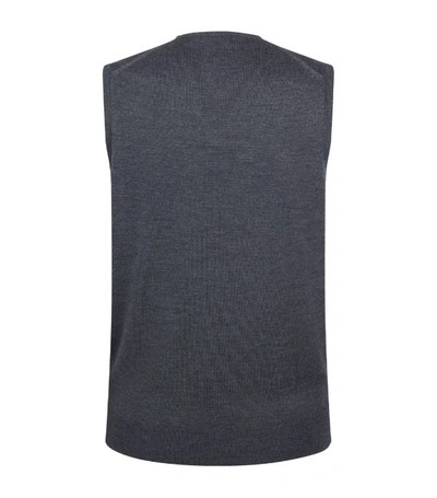 Shop John Smedley Hadfield Wool V-neck Sweater Vest