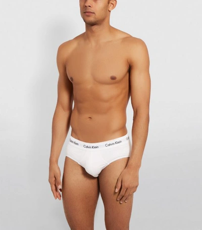 Shop Calvin Klein Cotton Stretch Hip Briefs (pack Of 3) In White