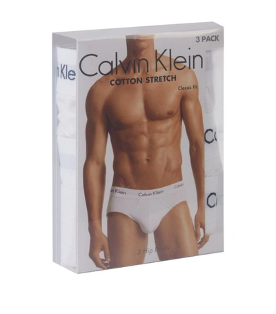 Shop Calvin Klein Cotton Stretch Hip Briefs (pack Of 3) In White