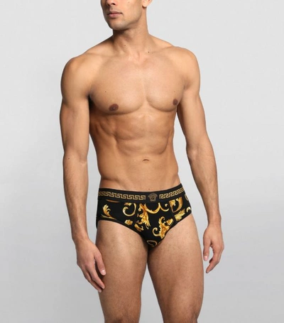 Shop Versace Baroque Briefs