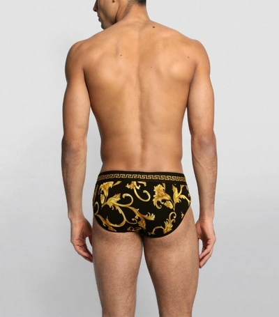 Shop Versace Baroque Briefs