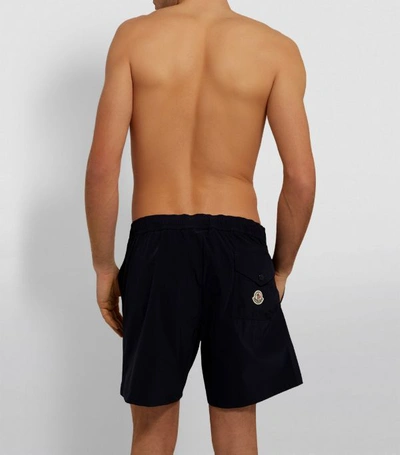 Shop Moncler Block Swim Shorts