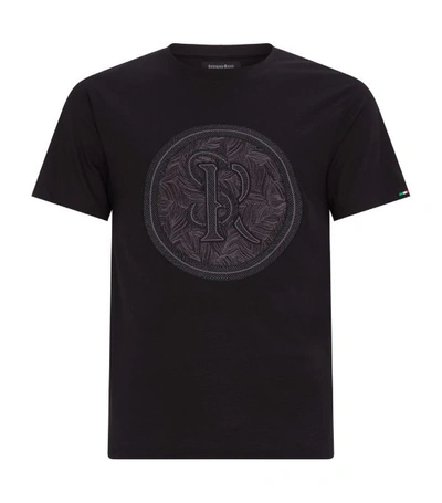 Shop Stefano Ricci Embroidered Logo T-shirt