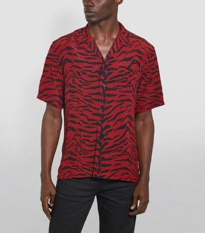 Shop Saint Laurent Silk Short-sleeved Shirt