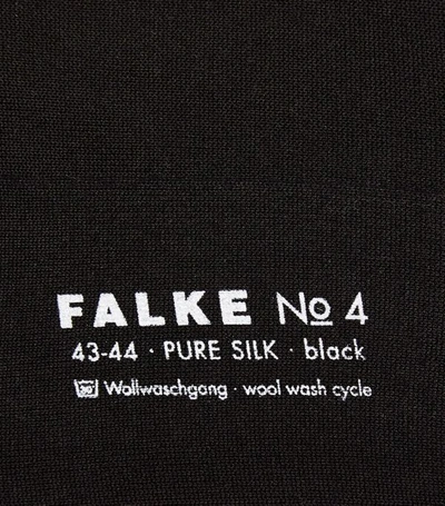 Shop Falke No.4 Silk Socks In Black