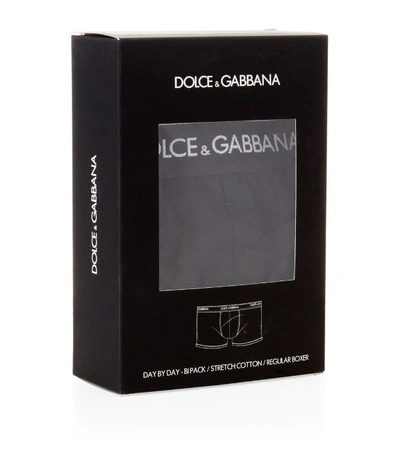 Shop Dolce & Gabbana Regular Boxers (2 Pack) In Black