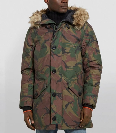 Shop Polo Ralph Lauren Faux Fur Camouflage Coat