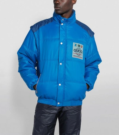 Shop Gucci Detachable-sleeve Puffer Jacket
